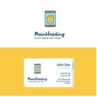 Flat Real estate on phone Logo and Visiting Card Template Busienss Concept Logo Design vector