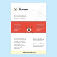 Template layout for Networks router comany profile annual report presentations leaflet Brochure Vector Background