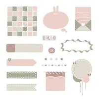 Bundle scrapbooking set icons Royalty Free Vector Image