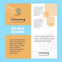 Safe world Company Brochure Title Page Design Company profile annual report presentations leaflet Vector Background
