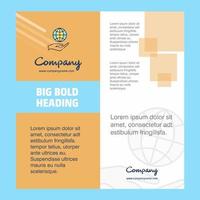 Safe world Company Brochure Title Page Design Company profile annual report presentations leaflet Vector Background