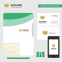 Presentation Business Logo File Cover Visiting Card and Mobile App Design Vector Illustration