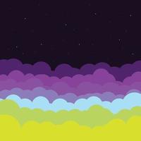 Flat Background night and moon vector design premium