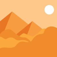 Background flat mountain design vector