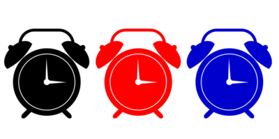 Alarm Clock Black Red Blue png