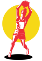 jogador de netball passando png