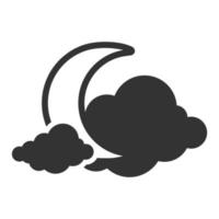 Black and white icon weather overcast cloudy vector