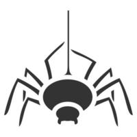 araña icono blanco y negro vector