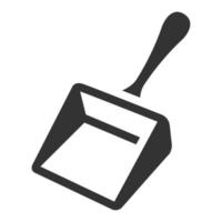 Black and white icon dustpan vector