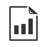 Black and white icon bar chart vector