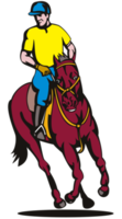 salto equestre retrô png