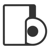 Black and white icon audio file vector