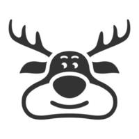 Black and white icon rudolph vector
