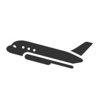 Black and white icon airplane vector