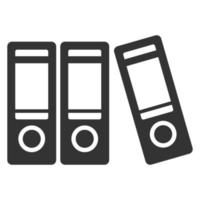 Black and white icon office folder vector