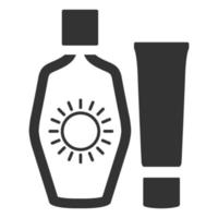 Black and white icon tanning lotions vector