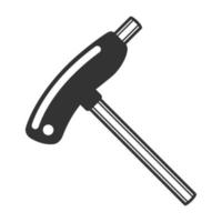 Black and white icon allen key triangle vector