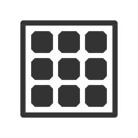 Black and white icon solar panel vector