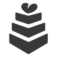 Black and white icon wedding cake vector