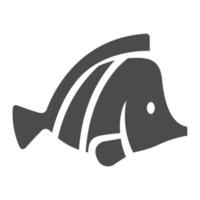 fish icon in black vector