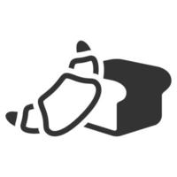 Black and white icon bakery vector