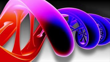 uma animação 3D de uma fita de DNA girando - loop video