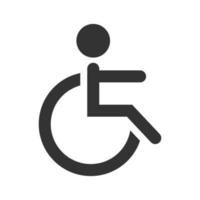 Black and white icon disabled access vector