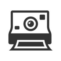 Black and white icon instant camera vector