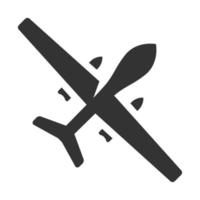 Black and white icon unmanned aerial vehicle vector