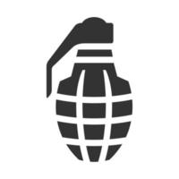 Black and white icon grenade vector