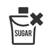 Black and white icon sugar packaging vector