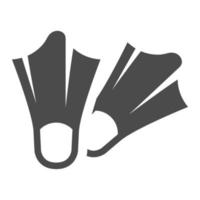 Black and white icon diving fins vector