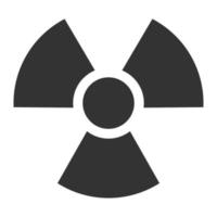 Black and white icon radioactive symbol vector