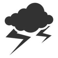 Black and white icon weather overcast storm vector