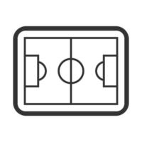 campo de fútbol icono blanco y negro vector