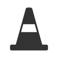 Black and white icon traffic cone vector