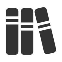 libros de iconos en blanco y negro vector