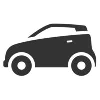 Black and white icon green car vector