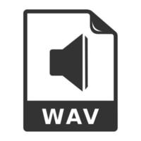 Black and white icon audio file format vector