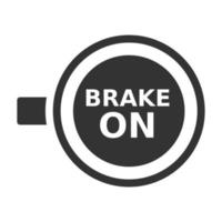 Black and white icon race brake sign vector