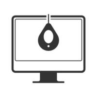 Black and white icon surveillance room vector