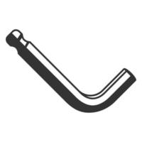 Black and white icon allen key triangle vector