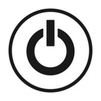 Black and white icon power button vector