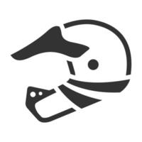 Black and white icon motorcycle helmet vector