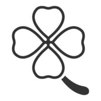 Black and white icon clover vector