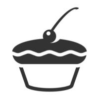 Black and white icon wedding cake vector