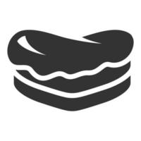 Black and white icon cake vector