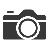 Black and white icon camera vector