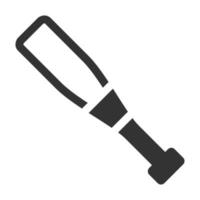 Black and white icon baseball bat vector