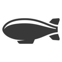 Black and white icon airship balloon vector